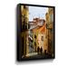 Winston Porter Alley in Lisbon Portugal by Kathy Yates - Photograph Print on Canvas Metal in Red/White/Yellow | 48 H x 32 W x 2 D in | Wayfair
