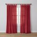 Wide Width Poly Cotton Canvas Tab-Top Panel by BrylaneHome in Burgundy (Size 48" W 96" L) Window Curtain