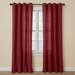 Wide Width Poly Cotton Canvas Grommet Panel by BrylaneHome in Burgundy (Size 48" W 63" L) Window Curtain Drape