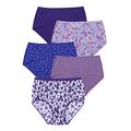 Plus Size Women's Cotton Brief 5-Pack by Comfort Choice in Ditsy Pack (Size 12) Underwear