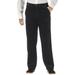 Men's Big & Tall Six-Wale Corduroy Plain Front Pants by KingSize in Black (Size 62 38)