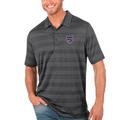 Men's Antigua Gray Sacramento Kings Compass Polo