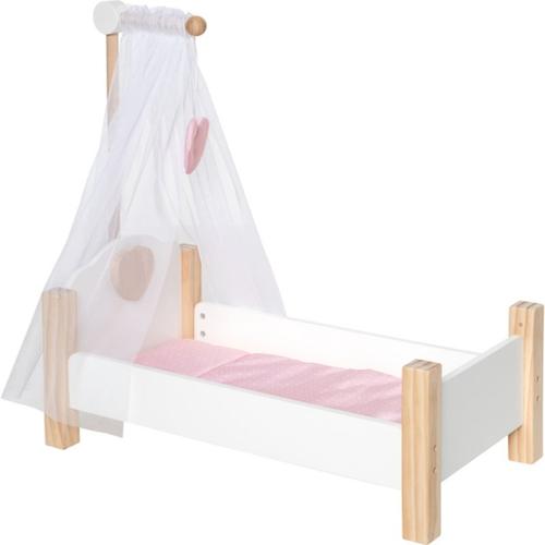 Puppenbett rosa/weiß