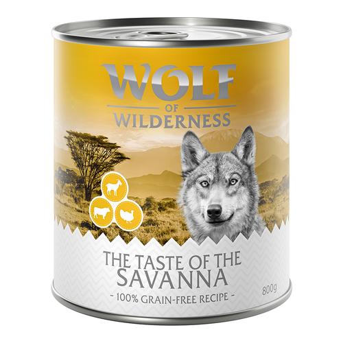 24 x 800g The Taste Of The Savanna Wolf of Wilderness Hundefutter nass