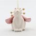 The Holiday Aisle® Whisker Cat Angel Hanging Figurine Ornament Ceramic/Porcelain in Pink | 2.75 H x 1.75 W x 2.75 D in | Wayfair