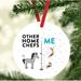 The Holiday Aisle® Funny Metal Other Home Chefs Me Horse Unicorn Hanging Figurine Ornament Metal in Gray/White | 3.5 H x 3.5 W x 3.5 D in | Wayfair