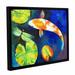 Bungalow Rose 'Kohaku Koi & Dragonfly' - Floater Frame Print on Canvas Metal | 24 H x 32 W x 2 D in | Wayfair BAYI6142 34772224