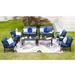 Breakwater Bay Lilburn 10 Piece Sofa Seating Group w/ Cushions Metal in Blue | Outdoor Furniture | Wayfair 54D35C9B56644FCA83FE0565BB0CE270