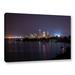 Ebern Designs Cleveland Skyline 12 by Cody York - Photograph Print on Canvas in Black/Blue | 16 H x 24 W x 2 D in | Wayfair