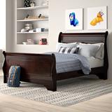 Lark Manor™ Aaleiyah Low Profile Sleigh Bed Metal in Brown | 50 H x 74.5 W x 92.75 D in | Wayfair 589416633CB847CB92B063429B3379B1