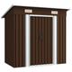 vidaXL Garden Storage Shed Brown 194x121x181 cm Steel