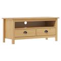 vidaXL TV Cabinet Hill Honey Brown 110x40x47 cm Solid Pine Wood