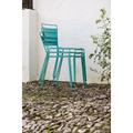 iSiMAR Mallorca Stacking Patio Dining Side Chair, Polyester in Blue | 33.1 H x 16.9 W x 19.7 D in | Wayfair 9135_TB