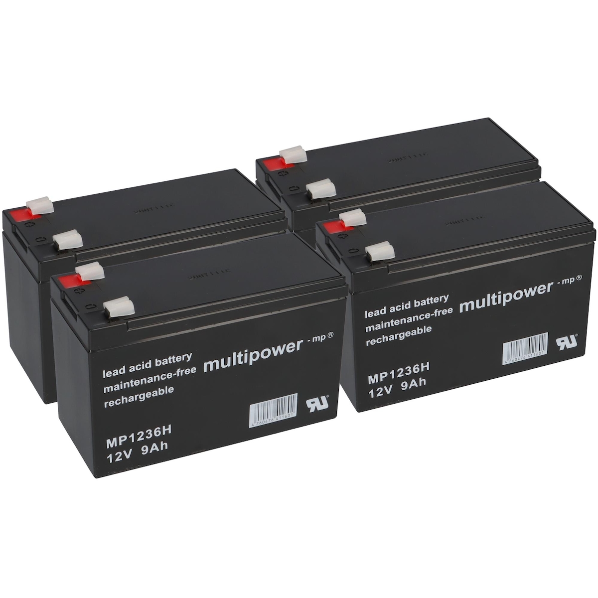 Akkuman Ersatzakku für Best Power Axxium RM 1500VA Markenakku 4x 12V 9Ah USV Image