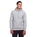Team 365 TT96 Adult Zone HydroSport Heavyweight Pullover Hooded Sweatshirt in Heather size Medium | Cotton/Polyester Blend
