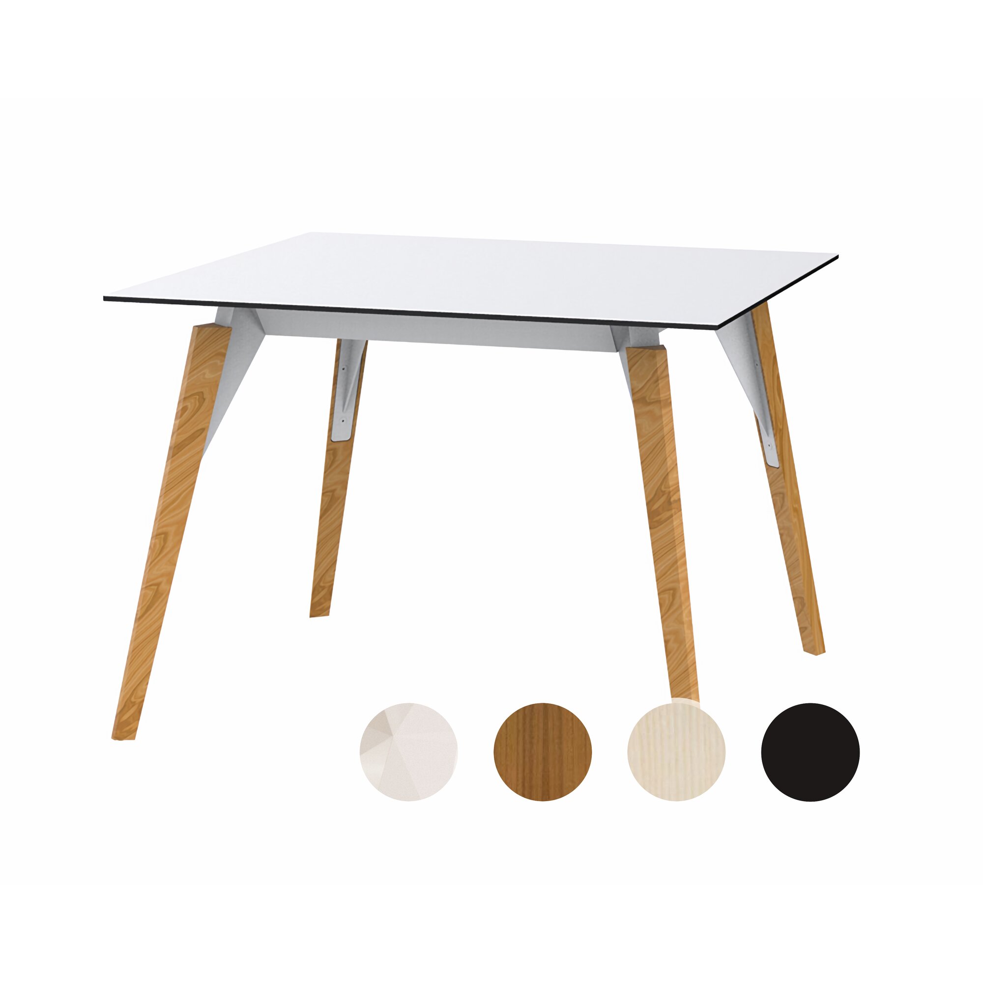 Vondom »FAZ Wood« Tisch 90x90 cm / Black / Eschenholz dunkel