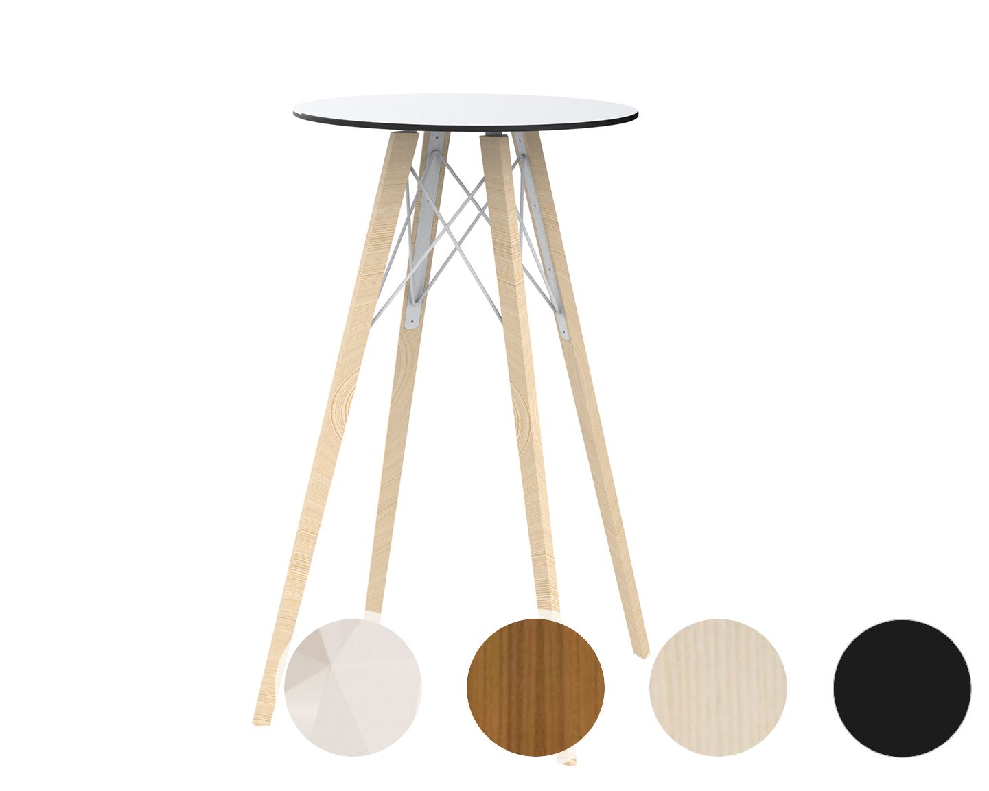 Vondom »FAZ Wood« Bartisch 60x105 cm / Black / Eschenholz dunkel