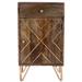 Union Rustic Casselman 1 Door Accent Cabinet Wood/Metal in Brown/Gray | 27.25 H x 15.5 W x 11.75 D in | Wayfair C11F6B49ACCD4E44990C668F8F59A7B0