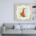 Harriet Bee Forest Cameo III by June Erica Vess - Wrapped Canvas Painting Print Canvas in Blue/Brown/Orange | 18 H x 18 W x 2 D in | Wayfair