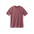 Men's Big & Tall Shrink-Less™ Lightweight Longer-Length Crewneck Pocket T-Shirt by KingSize in Ash Pink (Size 4XL)