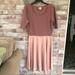 Lularoe Dresses | Lularoe Nicole L- Dusty Rose And Pale Pink | Color: Pink | Size: L