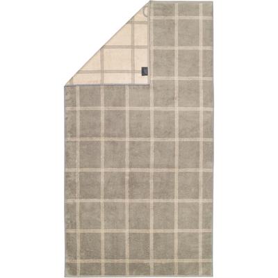 Cawö - Cawö Handtücher Luxury Home Two-Tone Grafik 604 graphit - 70 1 ct Weiss