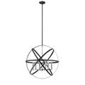 Z-Lite Cavallo 24 Inch 6 Light Chandelier - 463-24HBK-CH