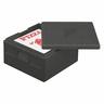 Papstar 5x Thermobox, EPP 41 x 41 x 24 cm schwarz `Pizza` Isobox Isolier Behälter