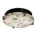 Wildon Home® Zambom Alabaster Rocks 2 Light Flush Mount/Wall Sconce, Crystal in White/Brown | 4 H x 12.5 W x 12.5 D in | Wayfair