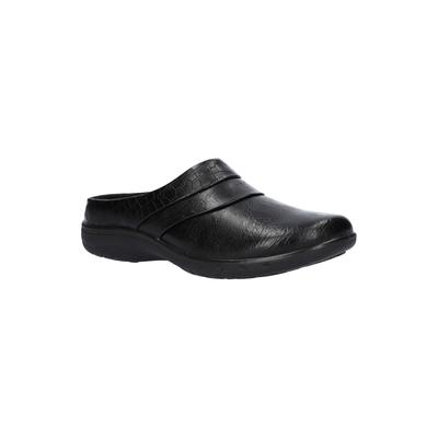 Wide Width Women's Swing Slide by Easy Street in Black Croco (Size 7 W)