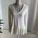 Anthropologie Tops | Anthropologie Eri +Ali Ruffled Tunic Top | Color: Cream | Size: M