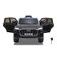 JAMARA 460200 - Ride On Car Audi Q8 12V - 1,5 Std. Fahrzeit, 2 Starke Motoren, 2-Gang, SD, AUX, USB-Anschluss, Hupe, Motorsound, LED-Scheinwerfer, Batteriespannungsanzeige, schwarz, Groß