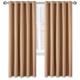Imperial Rooms Blackout Eyelet Curtains 90x90 Inch Drop Bedroom Beige Curtains for Living Room Thermal Insulated Window Treatments Soft Kitchen Curtain Pair Panels with 2 Tiebacks (228x228cm)
