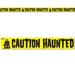 The Holiday Aisle® Caution Haunted Party Tape Wall Decorations in Black/Yellow | Wayfair THLA7443 40480077