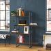 Steelside™ Aldana 56.69" H x 47.24" W Metal Etagere Bookcase in Brown/Gray | 56.69 H x 47.24 W x 11.34 D in | Wayfair