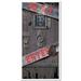 The Holiday Aisle® Spooky Door Mural Plastic in Brown/Red | 30 H x 60 W in | Wayfair THLA7358 40479969