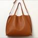 Free People Bags | Free People Leather Tote | Color: Brown/Tan | Size: Large Tote