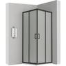 Saniverre - lanablack Cabine douche h 190 cm porte coulissante opaque 85 x 85 cm