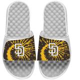Youth ISlide White San Diego Padres Tie Dye Slide Sandals
