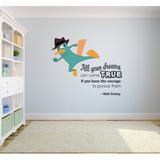 Design W/ Vinyl Dreams Perry the Platypus Wall Decal Vinyl in Black/Green | 16 H x 16 W in | Wayfair Disney Quotes 17a