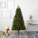 The Holiday Aisle® Green Pine Artificial Christmas Tree w/ Clear Lights in Green/White | 72 H x 30 W in | Wayfair B40B4B6AED824D05AEFAE77A6B51D63C