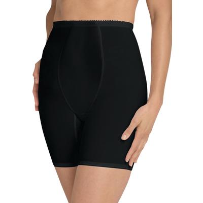 Plus Size Women's High-Waist Power Mesh Long Leg Shaper by Secret Solutions in Black (Size 1X) Shapewear