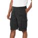 Men's Big & Tall Fleece 10" Cargo Shorts by KingSize in Black White Marl (Size XL)