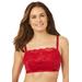 Plus Size Women's Lace Wireless Cami Bra by Comfort Choice in Classic Red (Size 50 D)
