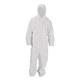 PACKAGING AND DISPOSABLES Disposable Coveralls Overalls Boilersuit Hood Painters Protective Suit (White) (10, X-Large)