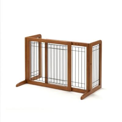 Richell Freestanding Step-Over Pet Gate, 26.4"-40.2"L X 17.7"W X 20.1"H