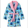 Disney Pajamas | Disney Pixar Finding Dory Girls Fleece Bath Robe | Color: Blue/Pink | Size: 6g