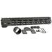 Midwest Industries MI-G4M One Piece Free-Float AR Handguard 14in Length M-LOK 6061 Aluminum Anodized Black MI-G4M14