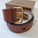 Burberry Accessories | New Burberry Italian Eyelet Grommet Leather Belt | Color: Brown/Tan | Size: Os