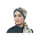 Hijab Jersey Caps Chiffon Scarves Turbans for Women Headwear for Women Long Scarf Wrap Daisy (Green Beauty Forest)